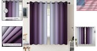 Floral Ombre Blackout Drapes 52x63 Inches - Stylish Grommet Window Panels