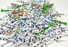 1000 Miscellaneous overrun Golf Tees In Bulk  3 25    1  50  Plastic   Wood New