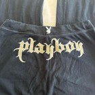 Y2k Vintage Playboy X Pacsun Black Graphic Flared Sweats Skater Retro