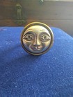 Vintage Rare Designer Moon Face Ring Signed Louis L Booth Sterling   Brass Sz 8