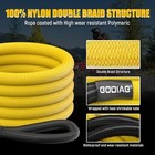 20ft Kinetic Recovery Tow Rope Heavy Duty Energy Rope With 2 Soft Shackles