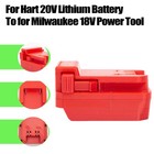 Battery Adapter To For Milwaukee 18v Power Tools For Hart 20v Li-ion Battery