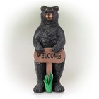 Alpine Corporation 36  Tall Outdoor Standing Black Bear With Black