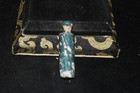 Extremely Rare Ancient Roman Glass Bottle Container With Blue Iridescent Patina