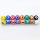 1 Set Of 16 Billiard Pool Style Rubber Bouncy 27mm Super Balls Gift Party Favors