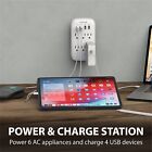 1225j Surge Protector 6 Outlet Extender With 4 Usb Charger Port Wall Adapter Tap