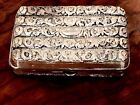 Superb Heavy Gauge Asian middle Eastern Silver Hinged Cheroot Case  No Monogram