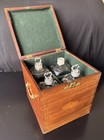  C1790 Georgian Sheraton Mahogany Decanter Cellarette Box Set Inlay 4 Bottles