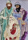 Completed Needlepoint The Magi In Petit Point Stitches Custom Framed