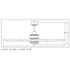 Curtiss 1-light Ceiling Fan In Mid-century Modern Style 16 25 Inches Tall And 52