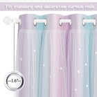 Baby Room Decor  White Gauze   Blackout Drapes Assembled  Star Cut Romantic A   