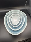 Vintage Nigella Lawson Set 4 Robin Blue Egg Shaped Nesting Bowls Set Farmhouse 