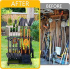 Garden Tool Organizer - Heavy Duty Garage Storage And Organization With Wheels -