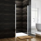 Sunny 32  W X 72  H Semi-frameless Pivot Shower Door 1 4  Clear Glass Chrome