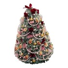 Dollhouse Miniature Artisan Made 1 12 Victorian Christmas Tree Pink Pearls Mco