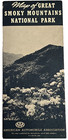 1960s  Great Smoky Mountains National Park Map Brochure