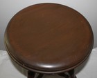 Antique Victorian Wood Gold Claw Marble Footed Adjustable Piano Organ Stool
