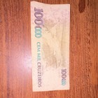 Banco Central Do Brasil Brazil 100 000  cem Mil  Cruzeiros Banknote