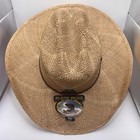 Vtg Beaver Brand Straw Cowboy Hat Nwt Made In Usa 7 1 8 57 Natural Fancy Weave