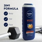 Nivea Men Sport Body Wash With Revitalizing 16 9 Fl Oz  pack Of 3   Blue