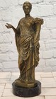 Bronze Fortuna Sculpture Signed Patoue Goddess Of Destiny Luck Art Statue