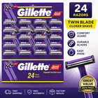 Gillette Good News Disposable Razors 24 Count Twin Blade Bulk Pack Men Shaving N