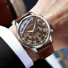 Fashion Men Business Watches Casual Leather Strap Quartz Watch For Men