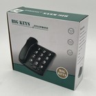 Brand New   Large Big Keys Corded Telephone - Color Black - Safety Elderly