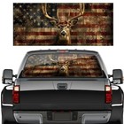 Deer And Flag Pattern Truck Back Window Decals rear Window 66 In X 20 In Deer 1