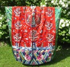 Antique Chinese Silk Robe Embroidered Waves Precious Symbols Taoist Vguc