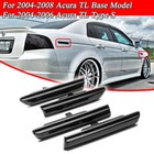 For 2004-08 Acura Tl 4pcs Front rear White Led Side Marker Lights Lamps Smoked