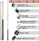 Break Cue Stick 21 23oz Pool Stick 57 Inch 2-piece Break Cue Stick Punch Billiar