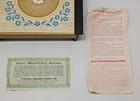 Vtg In Box Warm O Tray  blue Cornflower  Design W  Gold Colors Model 30t Tested