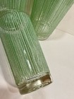 Vintage Set Of 3 Georges Briard Green  Icicle Tumbler Glasses