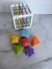 Baby Educational Colorful Block Shape Sorter With Soft Elastic Bands   6 Shapes