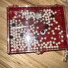 Large Lot Vintage White Ivory Pink Pearls Trims Crafts All Sizes Some Nip Beadin