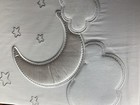     new      4 Pc Luxurious Duvet Cover Crib Bedding  Moon   Stars Silver white
