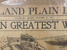 Rare 10-27-1911 New York Giants Vs Philadelphia Athletics World Series Newspaper