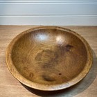 Vtg Hand Turned Handcrafted 11  By 10  Signed Primitive Wood Bowl