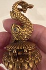 Vtg Toujours Moi Corday Gold Gilt Le Dauphin Solid Perfume Case