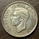 1949 Canada Silver Dollar Au Details Almost Uncirculated Coin - Tcccx
