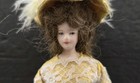Rare German 5 5  Bisque Doll Victorian Dollhouse Miniature - Beautifully Dressed