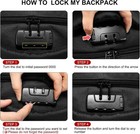 Travel Laptop Backpack Waterproof Anti Theft With Lock And Usb Charging Port    