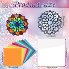 18 Pack Colorful Mandala Window Clings Diy Kit Stained Glass Kits For Adults Sun