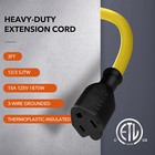 Bn-link 3 6 10 15ft Outdoor Extension Cord 12 3sjtw Heavy Duty Weather Resistant
