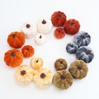 18pcs Velvet Mini Pumpkins Faux Pumpkin Decorations For Fall Autumnal Colors