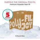 Poly-fil   Premium Polyester Fiber Fill By Fairfield  5 Pound Box