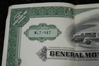Vintage General Motors Corporation Common Stock Certificate 1956