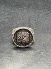 Silpada-sterling Silver Oxidized Textured Aztec Disc Ring Size 8