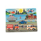 Melissa   Doug Vehicles Sound Puzzle 8-piece Wooden Peg Puzzle Interactive